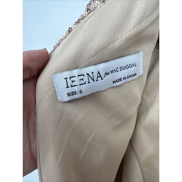 MAC DUGGAL Womens Size 0 Gold SEQUINED RUCHED 1 SHOULDER Formal GOWN Dress 26694 - Picture 9 of 11